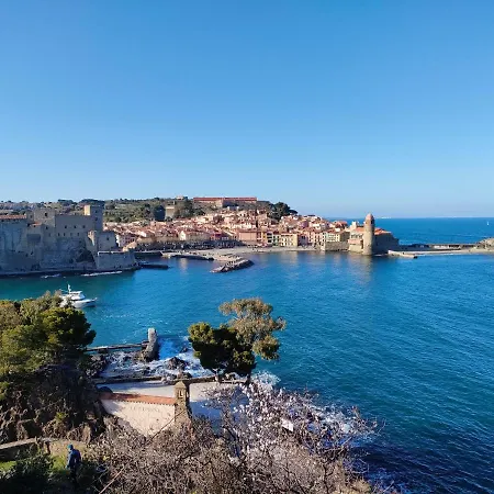 La perle de Collioure à 100 métres de la plage de sable fin avec piscine et parking Extérieur photo
